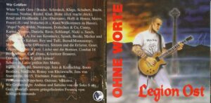 Legion Ost (Daniel Stärz, Raik Schumann, Jens Sattler, Jens Häfer) grüßen auf ihrem Album Ohne Worte neben “Riese” (Spitzname Marcel Degners) auch “Klari”